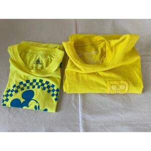 Lot of 2 Genuine Walt Disney World Mickey Mouse T-Shirt Disney Jersey Sweater M